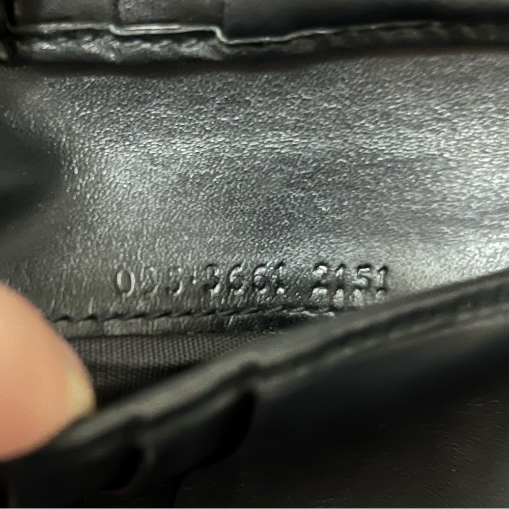 Gucci Vintage Black Leather & Canvas GG Print Small Unisex Bifold Wallet - Picture 13 of 15